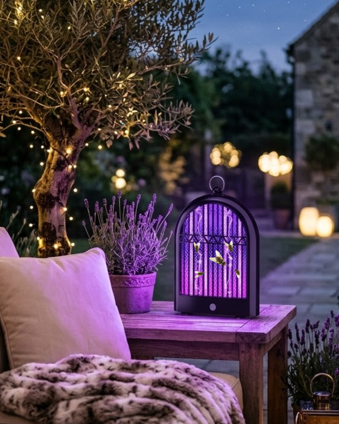 Şarjlı UV Böcek Öldürücü Lamba Balkon ve Bahçe İçin Uygun - Lisinya