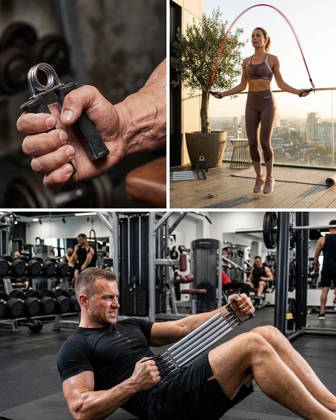 Çok Amaçlı Spor Seti Atlama İpi El Yayı Karın Kas Aleti - Lisinya