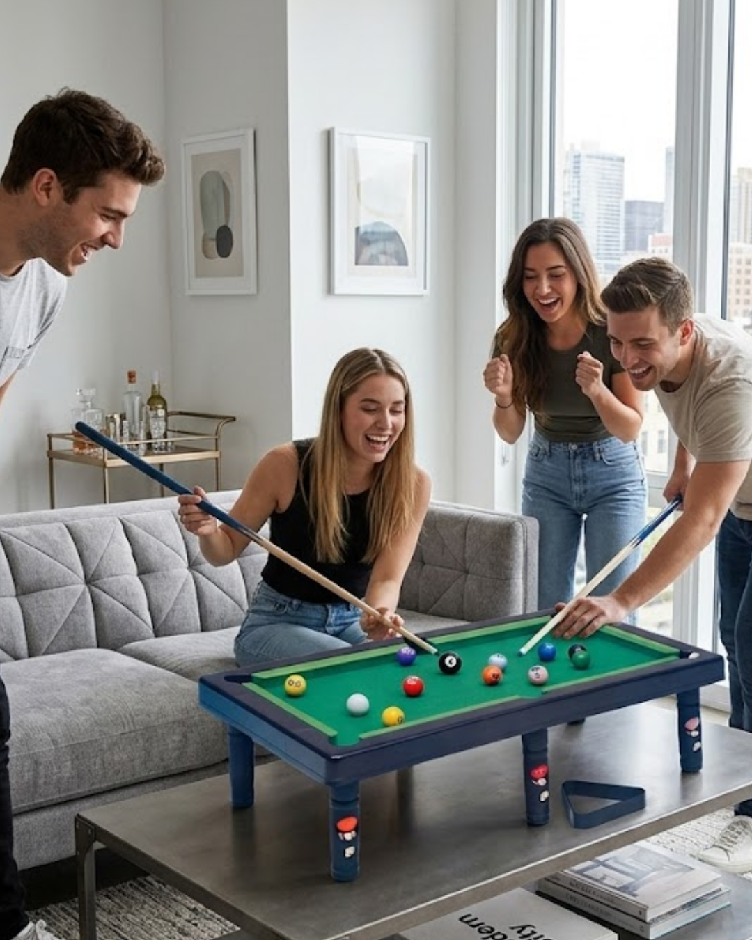 Masaüstü Bilardo Seti 5 Yaş Üzeri Çocuklar İçin Eğitici Oyuncak - Lisinya