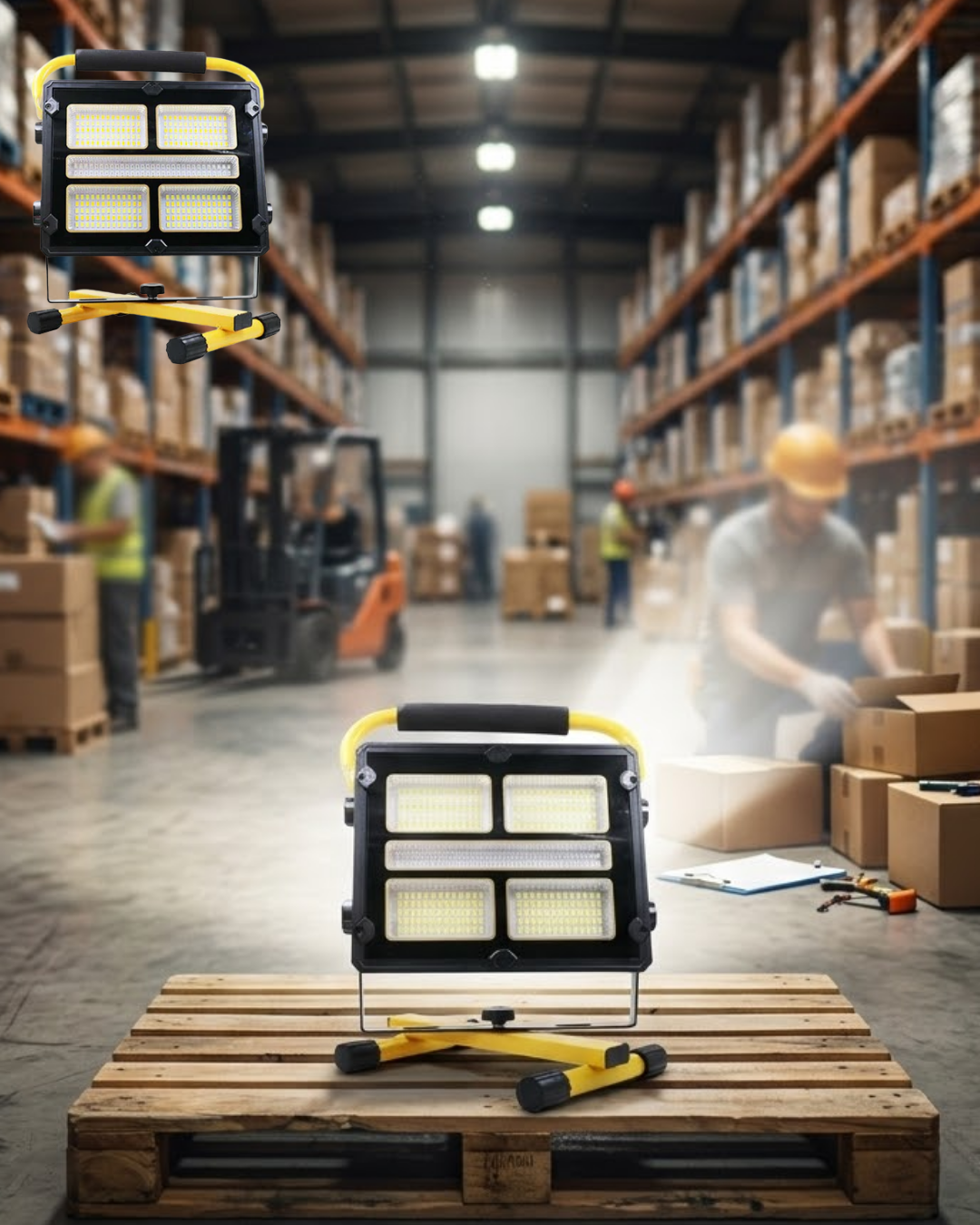 Çok Fonksiyonlu LED Projektör Kamp Lambası Solar Şarjlı Powerbank Özellikli - Lisinya