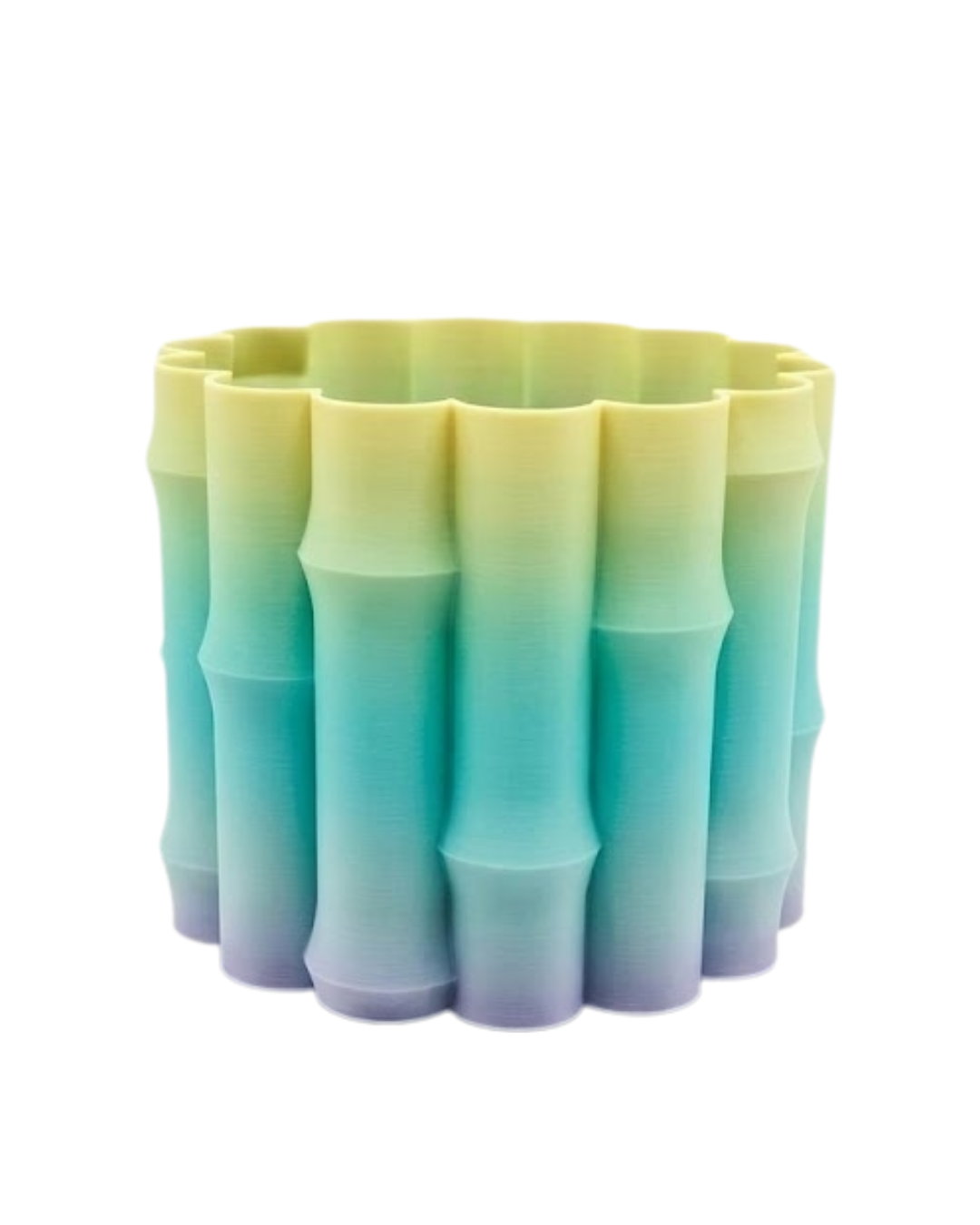 Modern Dekoratif Vazo Yeşil Geçişli Şık Tasarım Masa Üstü Kullanım - Lisinya