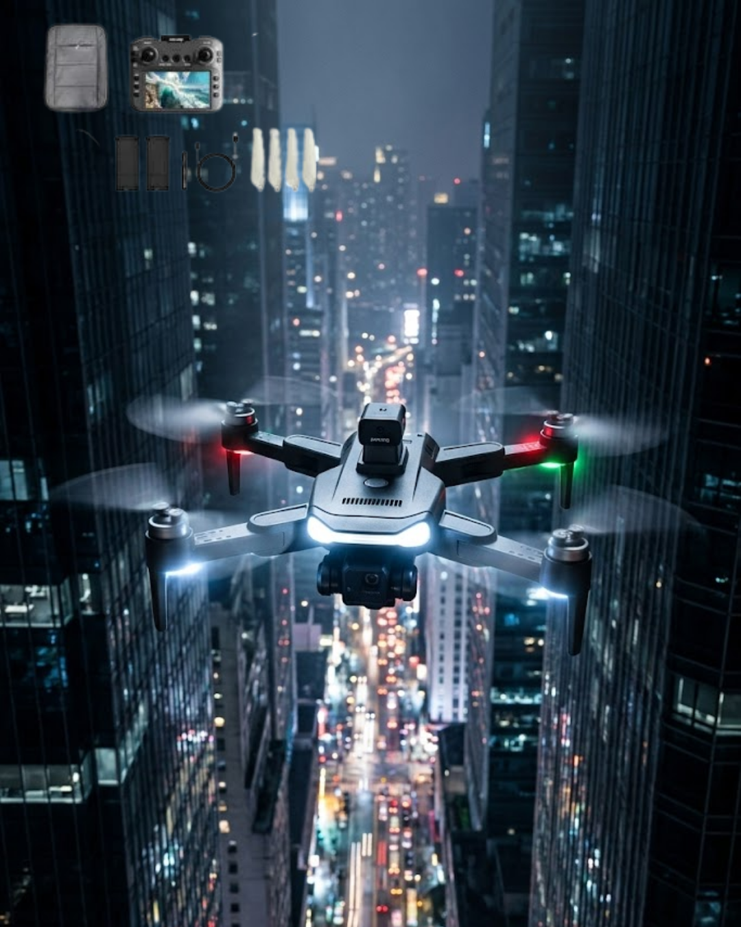 Uzaktan Kontrollü 4K Drone Akıllı Uçuş Modları ve Geniş Açılı Kamera Özellikli - Lisinya