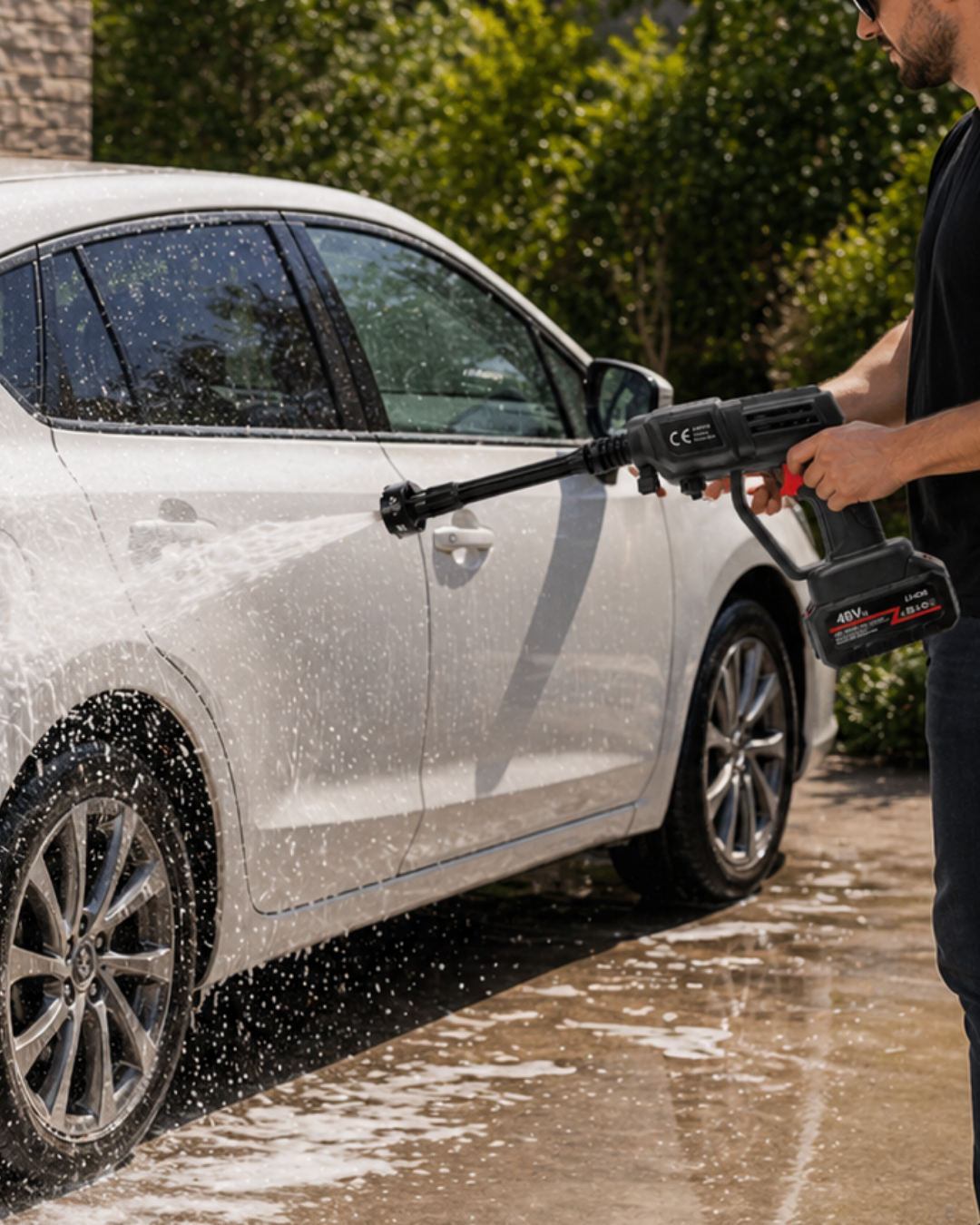 Kablosuz Oto Yıkama Cihazı Basınçlı Su Makinesi Şarjlı Temizlik Seti - Lisinya