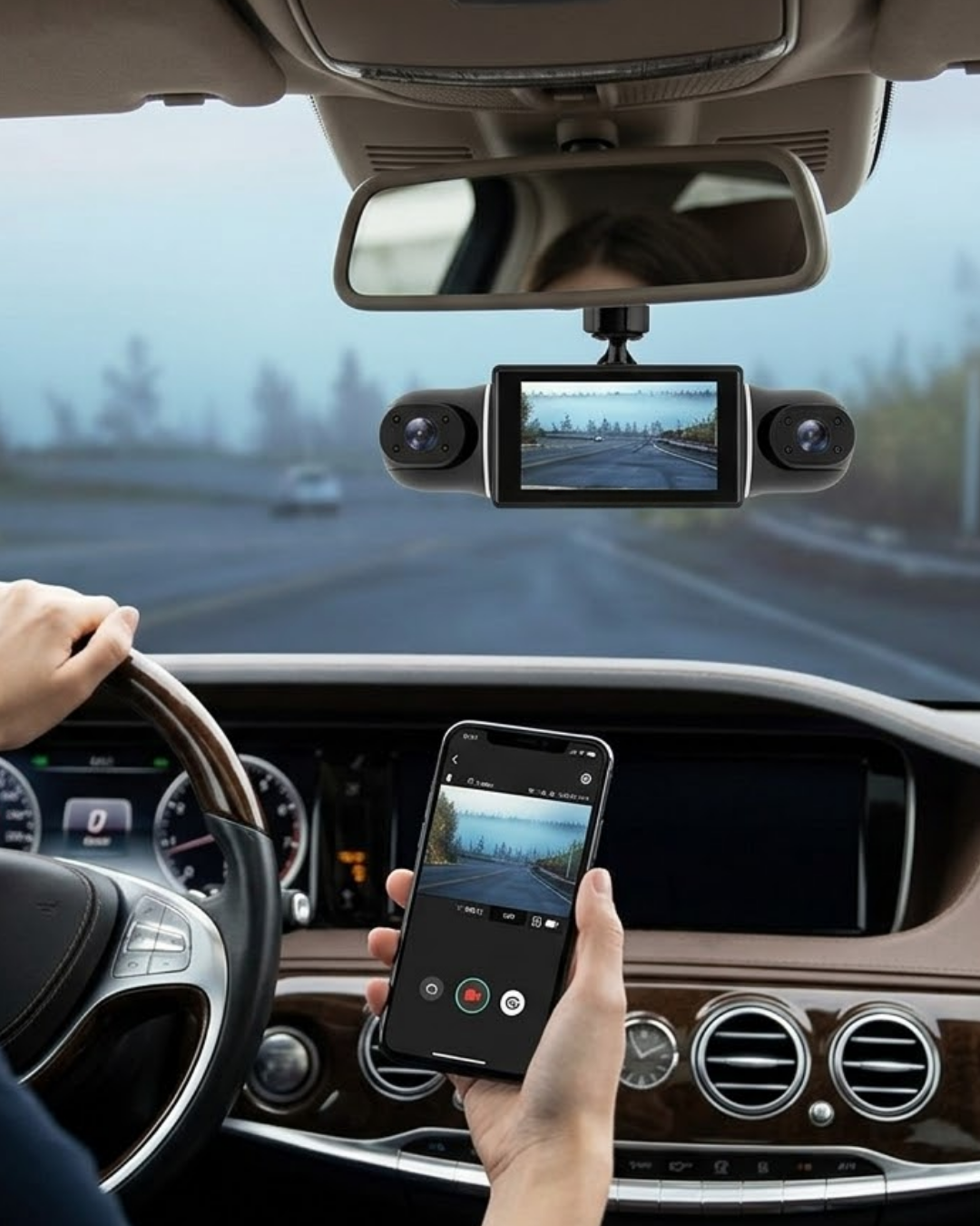 WiFi Destekli Araç İçi Kamera 170 Derece Geniş Açılı ve Loop Kayıt Özellikli - Lisinya WiFi Destekli Araç İçi Kamera 170 Derece Geniş Açılı ve Loop Kayıt Özellikli - Lisinya