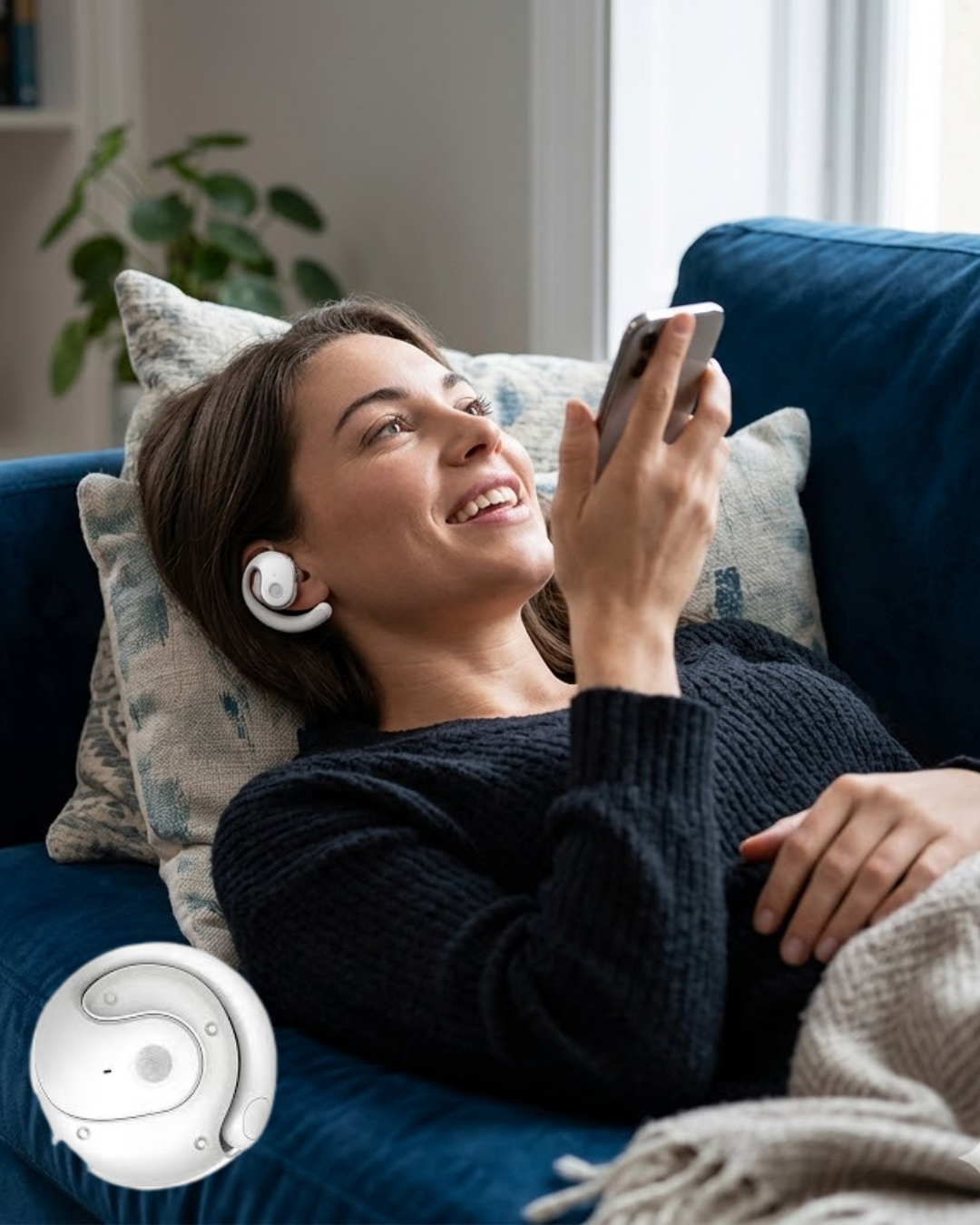 Yeni Nesil Kablosuz Kulaklık Dokunmatik Kontrol ve 10 Metre Çekim Mesafeli - Lisinya