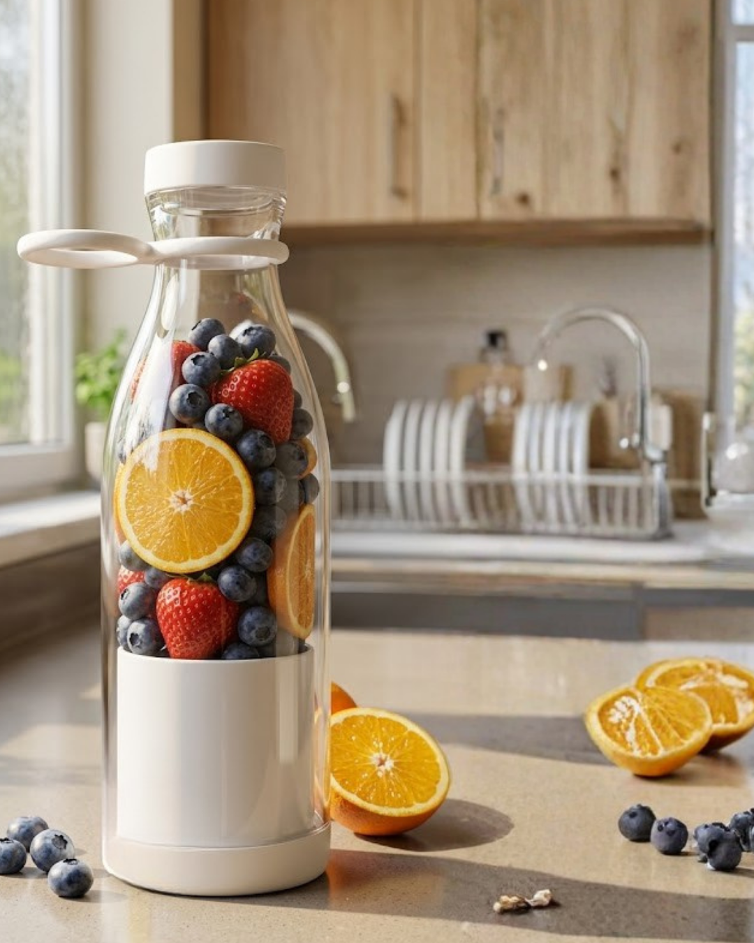 Taşınabilir Blender 380 ml USB Şarjlı Meyve ve Smoothie Hazırlayıcı - Lisinya Taşınabilir Blender 380 ml USB Şarjlı Meyve ve Smoothie Hazırlayıcı - Lisinya