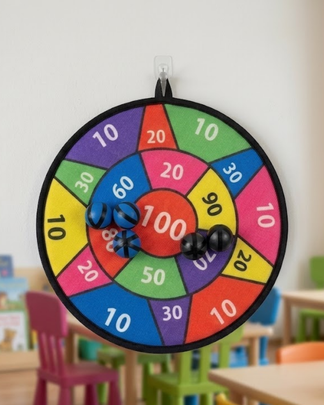 Eğitici Dart Oyunu Çocuklar İçin Güvenli Cırtlı Hedef Tahtası Seti - Lisinya