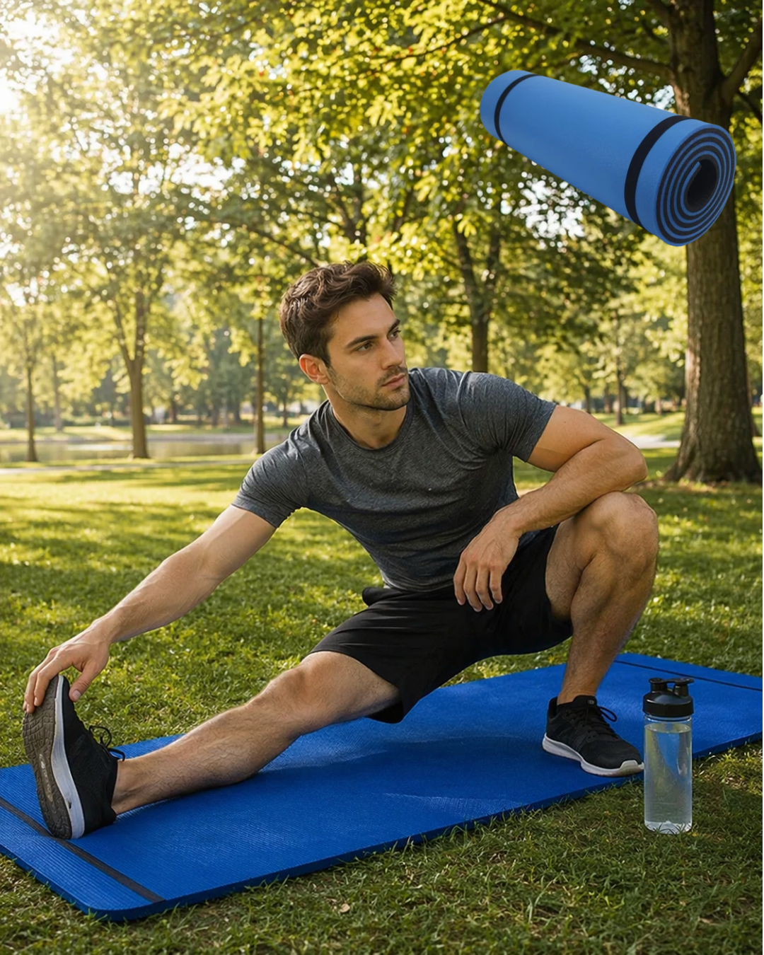 10 mm Fitness Minderi Tırtıklı Kaymaz Yüzey Esnek Darbe Emici Eva Yapı - Lisinya