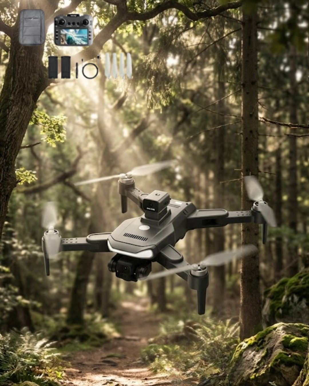 Katlanabilir Profesyonel Drone GPS Destekli Akıllı Özellikler ve Uzun Pil Ömrü - Lisinya