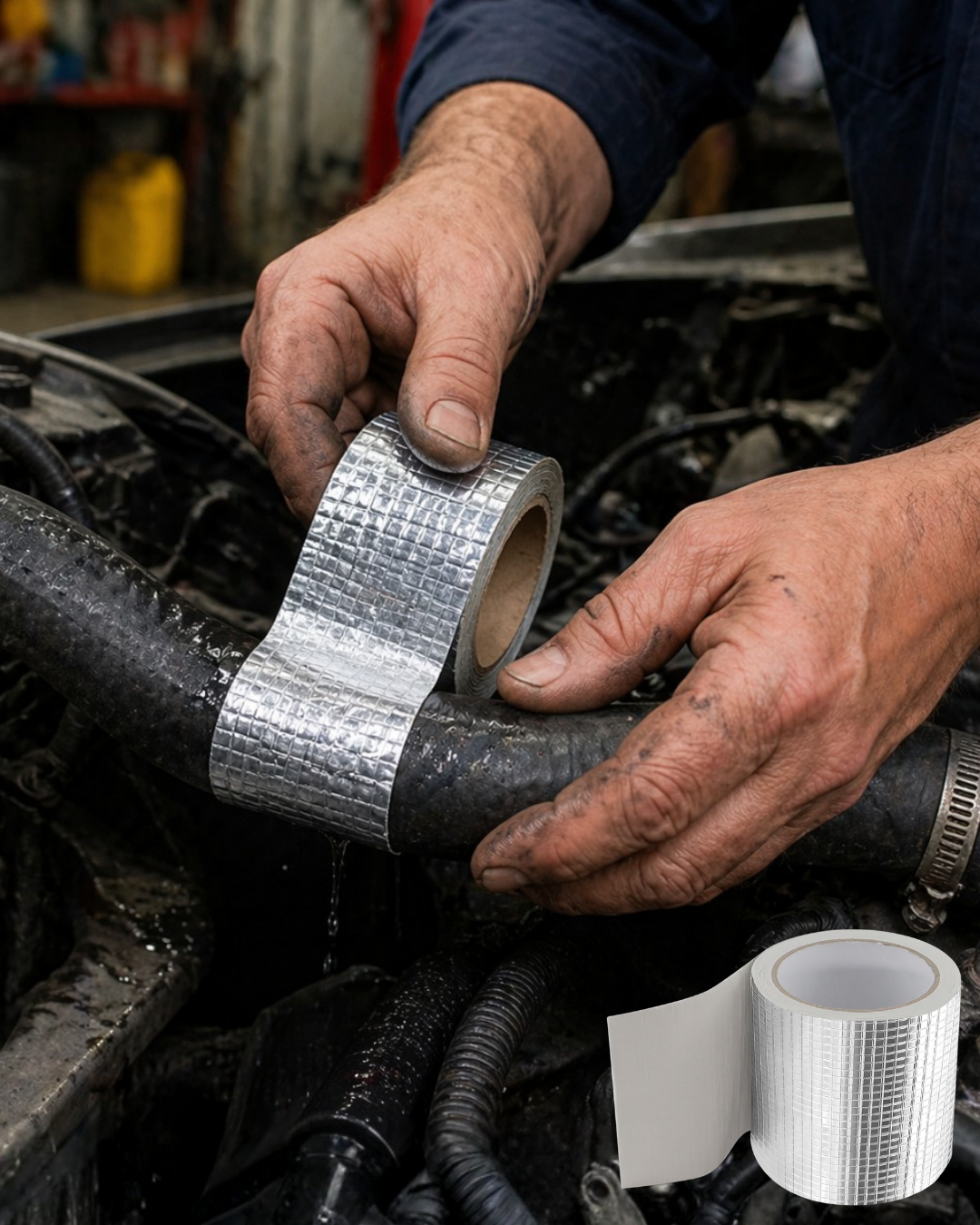 96mm Güçlü Yapışkan Tamir Bandı 2 Metre Su Geçirmez Çift Katmanlı Bant - Lisinya