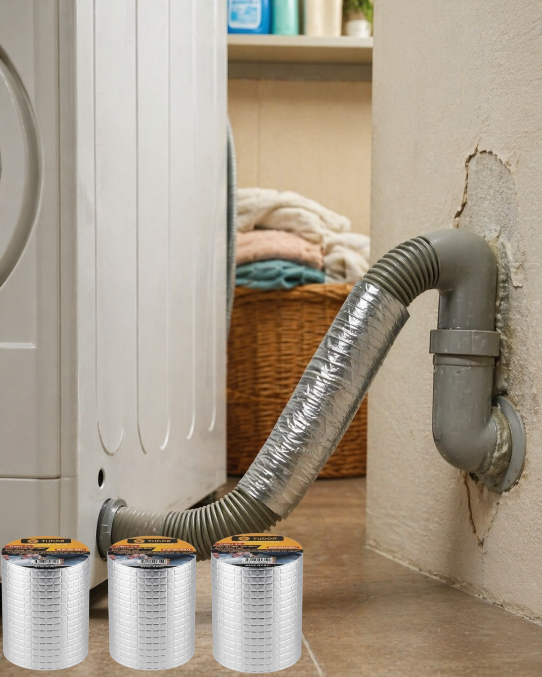 3 Lü Set Güçlü Yapışkanlı Su Yalıtım Bandı 72 MM 2 Metre - Lisinya