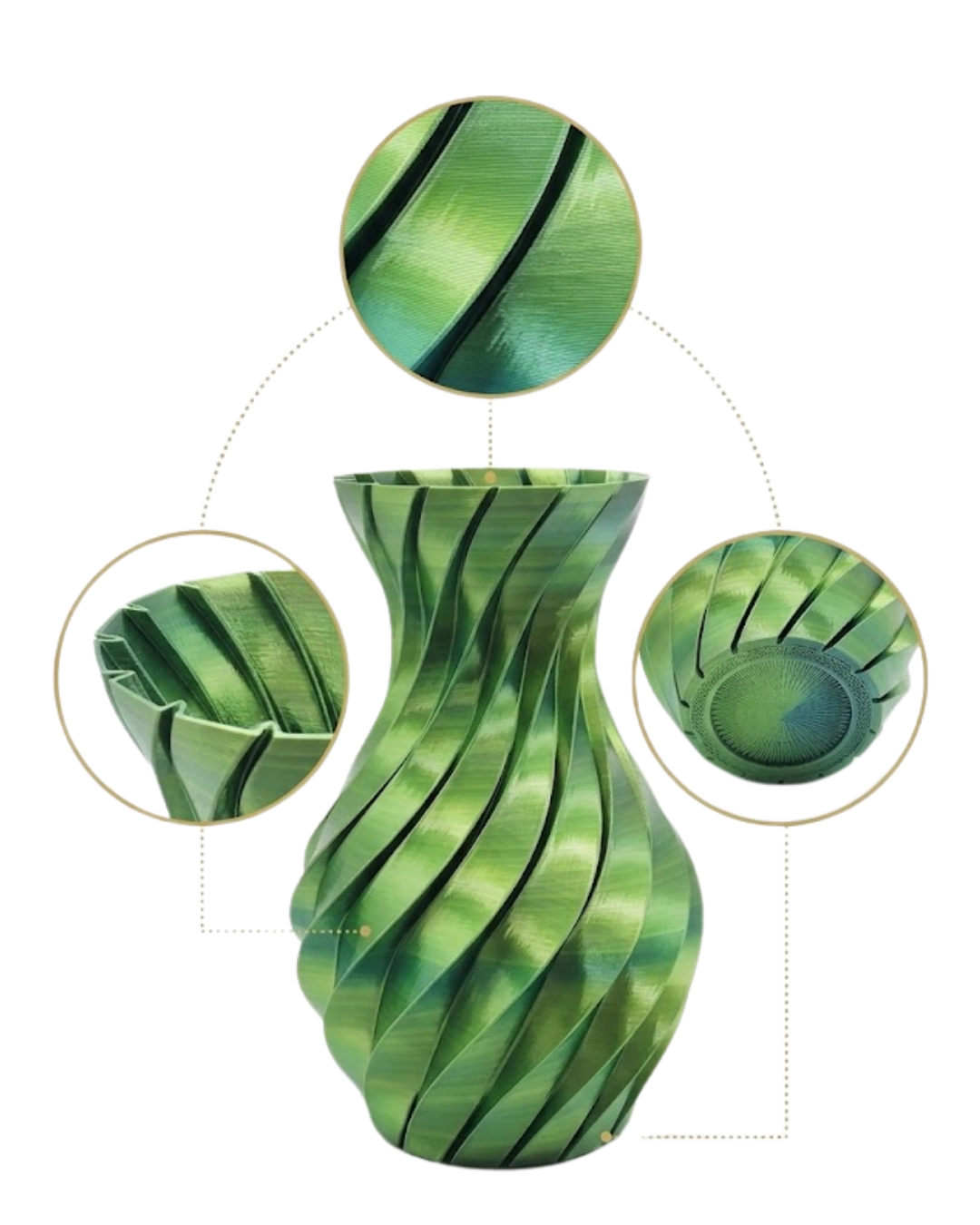 3D ÜRÜN SPİRAL VAZO - Lisinya