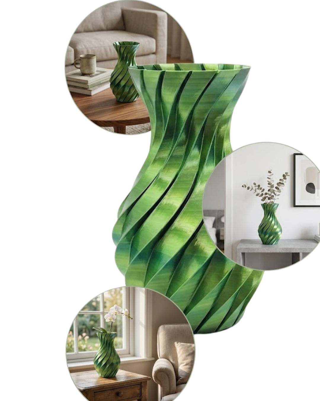 3D ÜRÜN SPİRAL VAZO - Lisinya