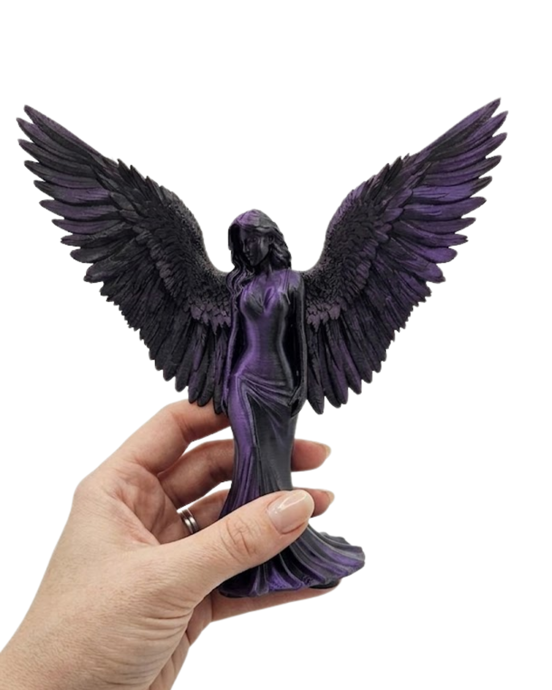 Küçük Boy Mor Melek İnsan Biblo Estetik Dekoratif Obje - Lisinya