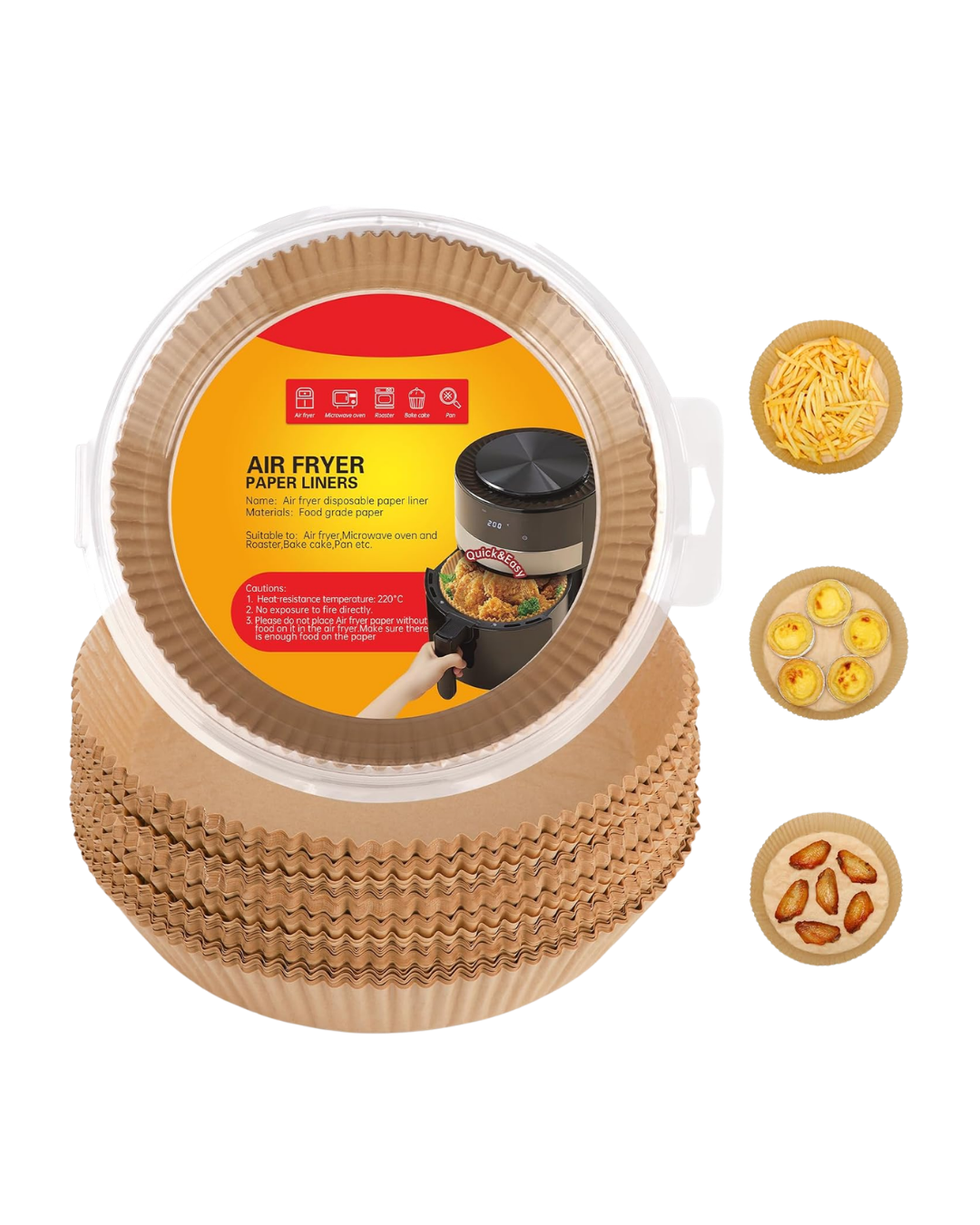 100 Parça Airfryer Kağıdı Tek Kullanımlık Temiz Pişirme Kağıdı - Lisinya 100 Parça Airfryer Kağıdı Tek Kullanımlık Temiz Pişirme Kağıdı - Lisinya