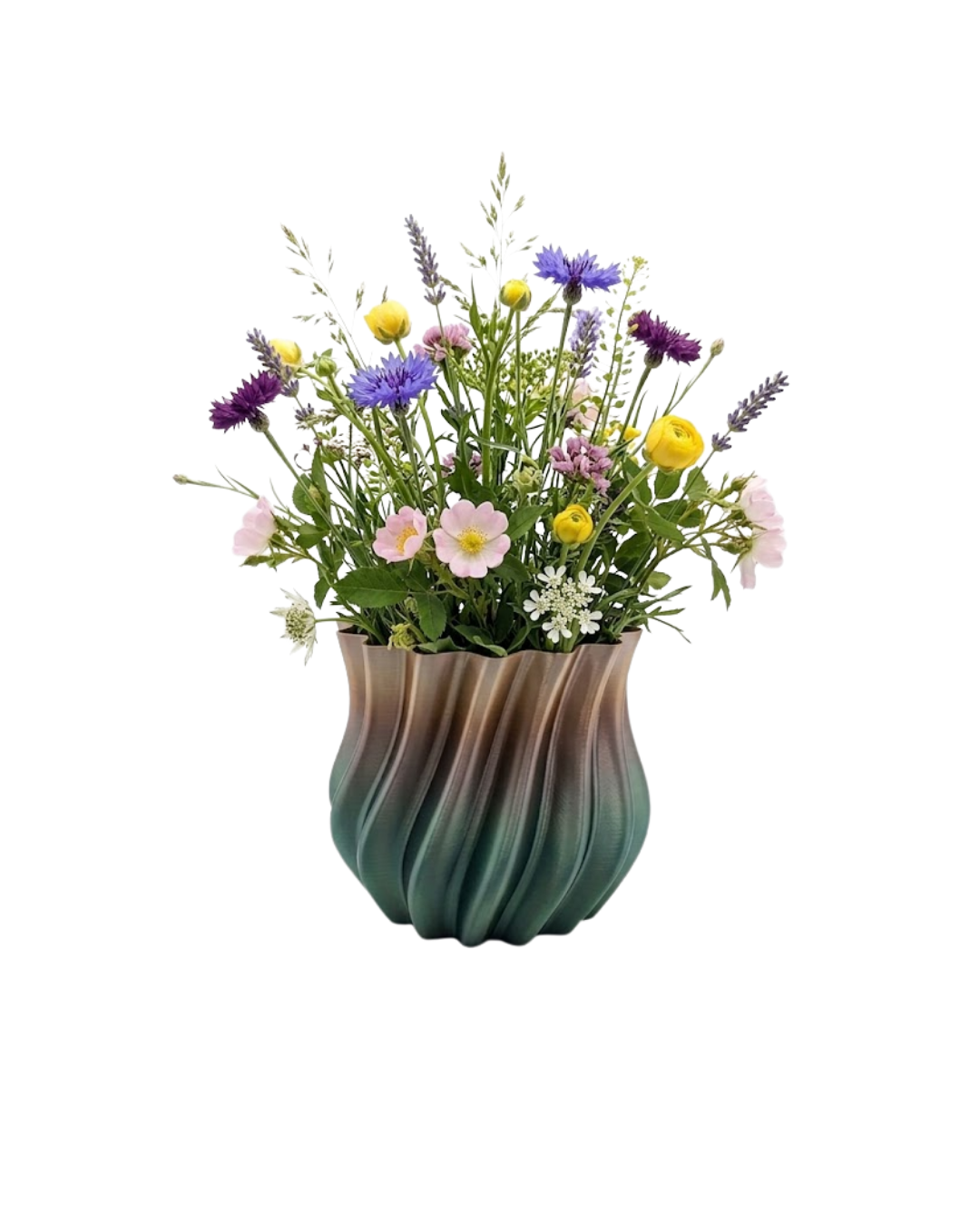 3D KIVRIMLI VAZO SİYAH - Lisinya