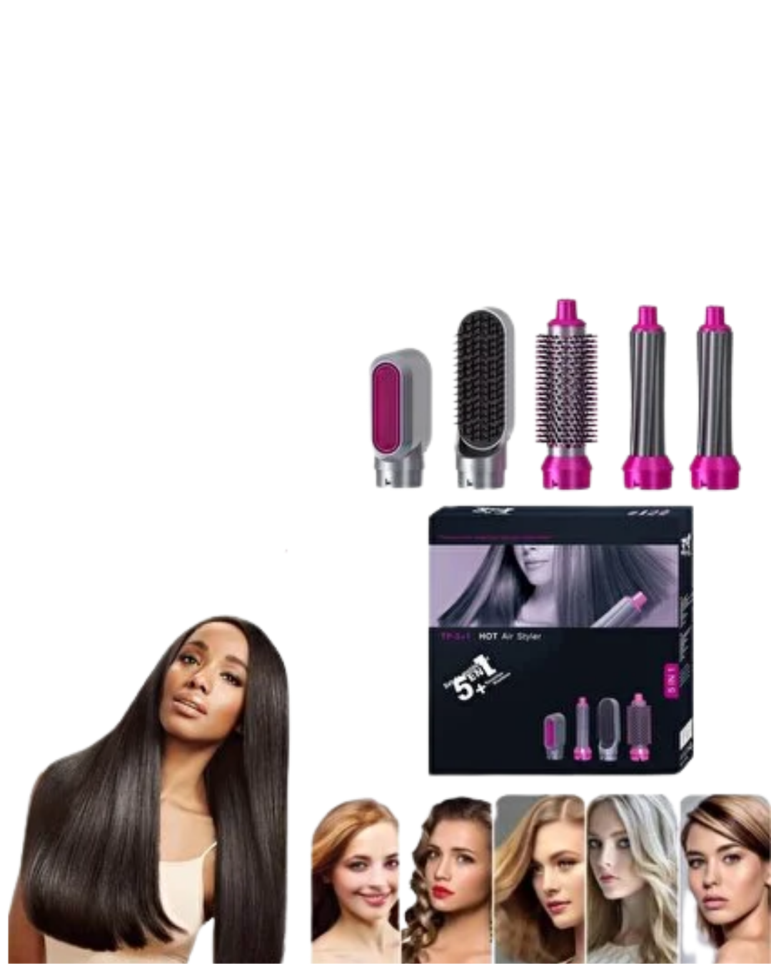 Çok Amaçlı Saç Şekillendirme Seti 5 Başlıklı Hızlı Isınma ve Güçlü Performans - Lisinya Çok Amaçlı Saç Şekillendirme Seti 5 Başlıklı Hızlı Isınma ve Güçlü Performans - Lisinya