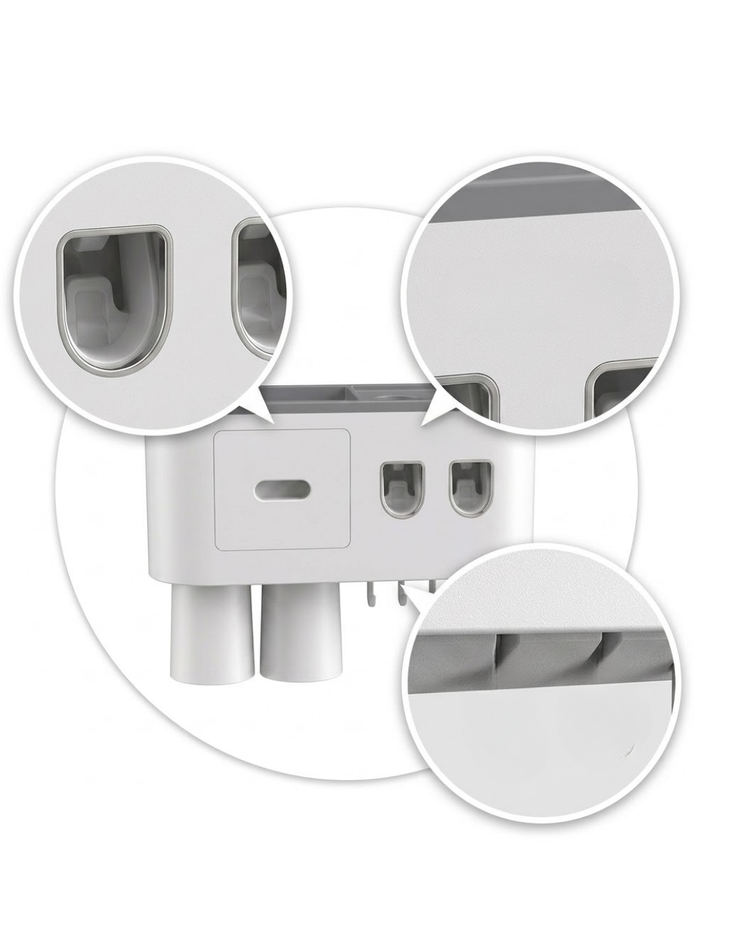 Banyo Organizer Diş Fırçası Tutucu Çift Dispenserli Raflı Çekmeceli - Lisinya