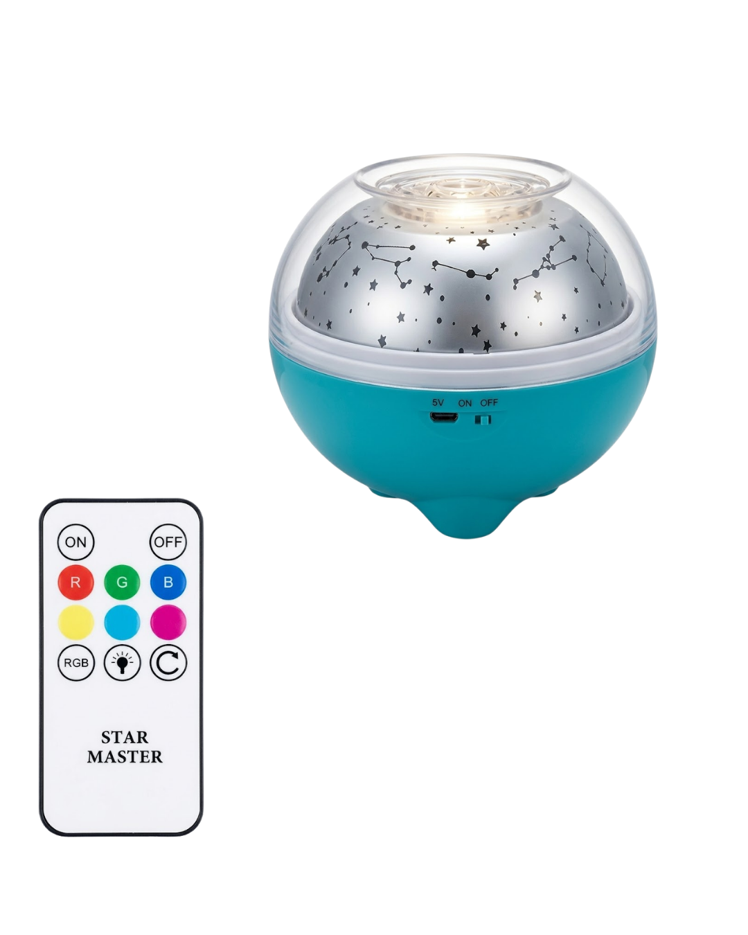 Uzaktan Kumandalı Döner Yıldız Projeksiyon Lambası Bluetooth Hoparlör ve Renk Değiştirme Özelliği - Lisinya
