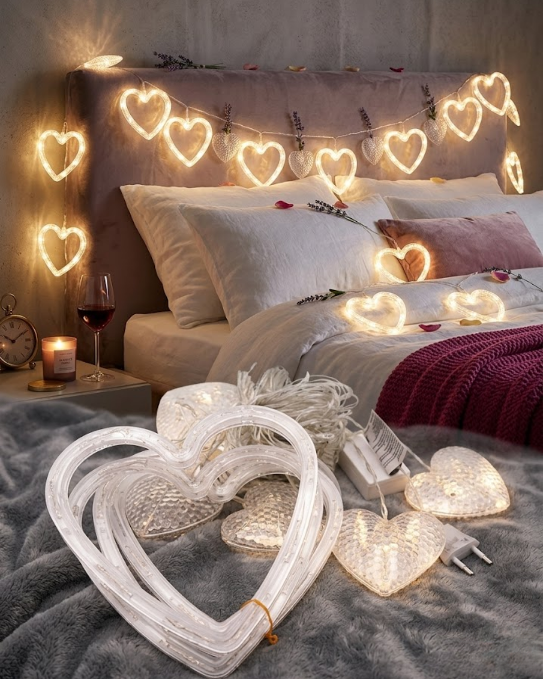 Kalp Şeklinde LED Neon Işık Dekoratif Romantik Oda ve Duvar Lambası - Lisinya