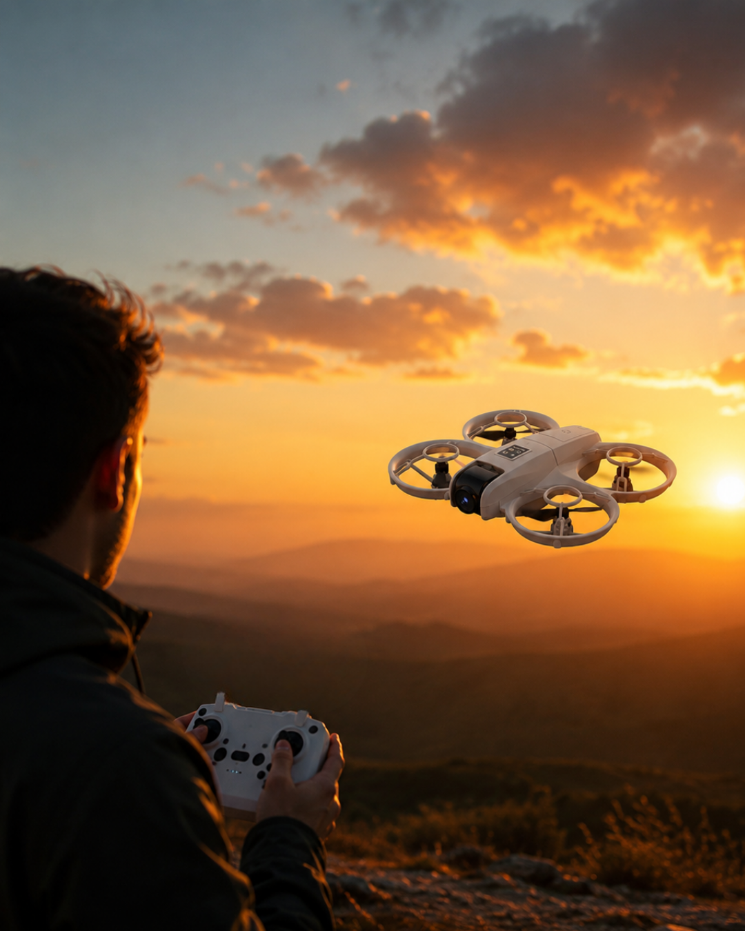 Çift Bataryalı Kameralı Mini Drone Işıklı Akıllı Uçuş Sistemi - Lisinya