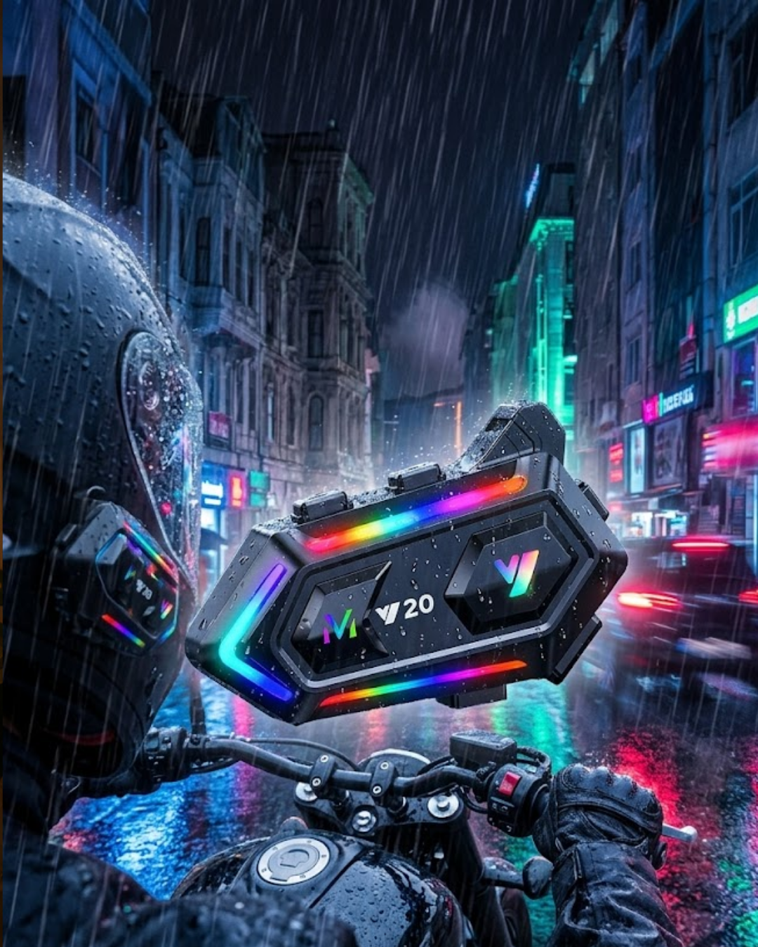 Bluetooth 5.3 Motosiklet Kask Intercom Kulaklık 1000 Metre IPX6 Su Geçirmez - Lisinya Bluetooth 5.3 Motosiklet Kask Intercom Kulaklık 1000 Metre IPX6 Su Geçirmez - Lisinya