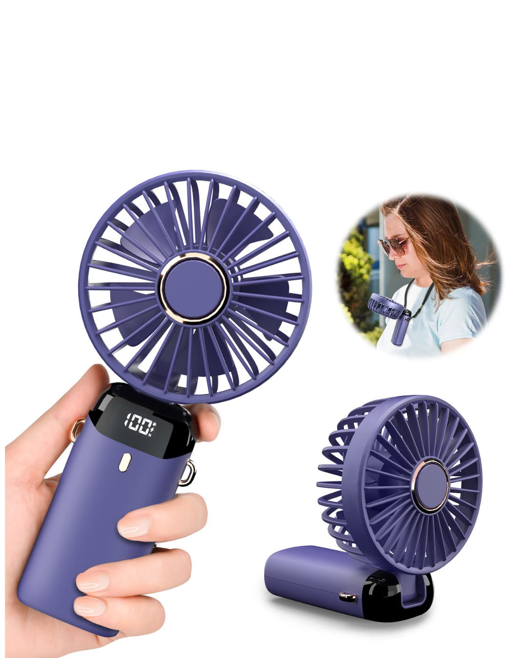 5 Kademeli Güçlü Üfleme Kapasiteli Taşınabilir Mini Fan - Lisinya