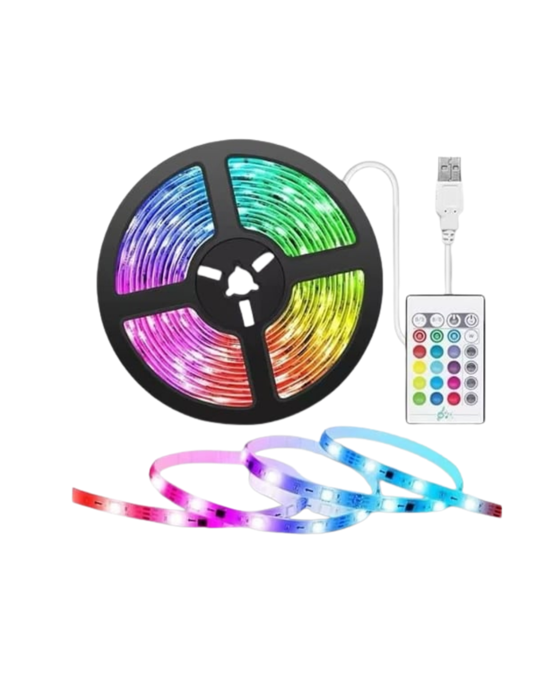 5050 RGB LED Şerit 5 Metre Uzaktan Kumandalı Ortam Aydınlatma Led - Lisinya 5050 RGB LED Şerit 5 Metre Uzaktan Kumandalı Ortam Aydınlatma Led - Lisinya