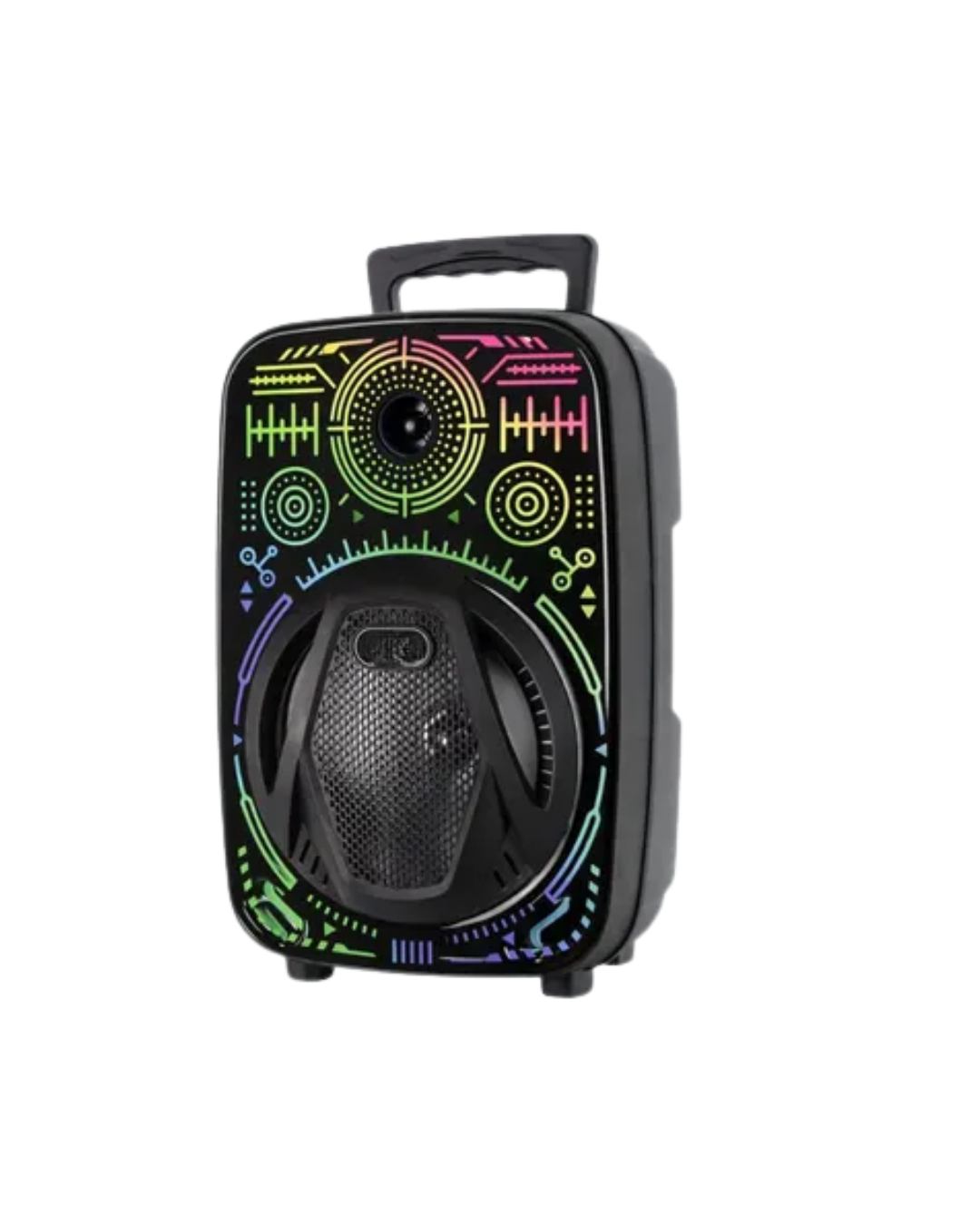 8 İnç Karaoke Hoparlör USB AUX FM Destekli Işıklı Speaker - Lisinya