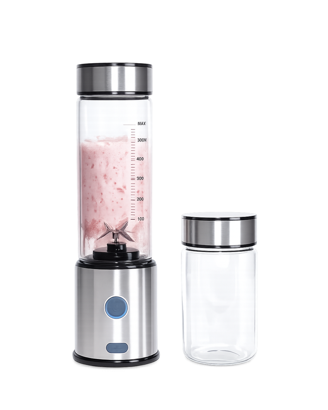 Çift Hazneli Cam Blender USB Şarjlı Smoothie ve Buz Kırıcı Blender - Lisinya Çift Hazneli Cam Blender USB Şarjlı Smoothie ve Buz Kırıcı Blender - Lisinya