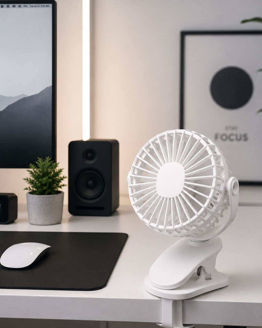360 Derece Ayarlanabilir Sessiz Çalışan Mandallı Fan - Lisinya