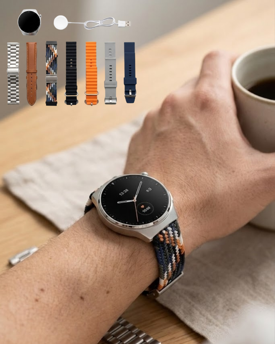 Bluetooth Akıllı Saat 7 Kordonlu Arama Özellikli Uyku ve Aktivite Takipli - Lisinya