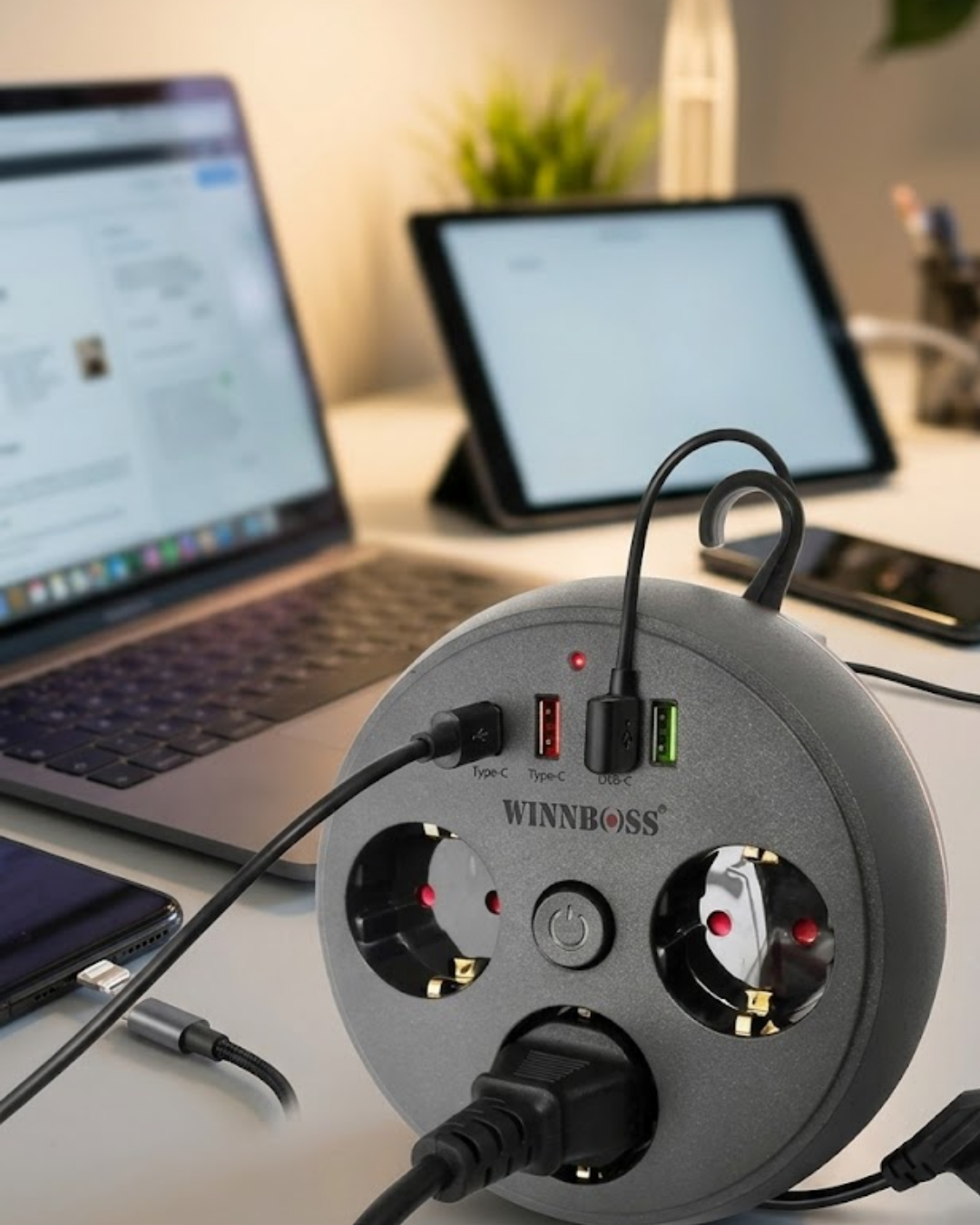Çoklu Priz Akım Koruma 3 Soket 3 USB Type C Hızlı Şarj 2m Uzatma Kablosu - Lisinya Çoklu Priz Akım Koruma 3 Soket 3 USB Type C Hızlı Şarj 2m Uzatma Kablosu - Lisinya