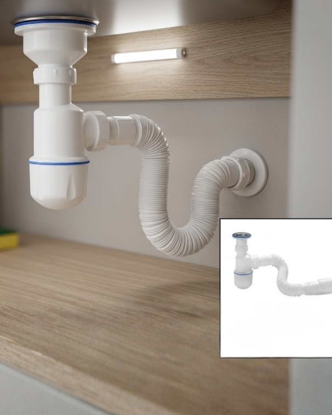 Esnek Lavabo Sifonu Gider Borusu Koku Önleyici Sızdırmaz Bağlantılı Pratik Montaj - Lisinya Esnek Lavabo Sifonu Gider Borusu Koku Önleyici Sızdırmaz Bağlantılı Pratik Montaj - Lisinya