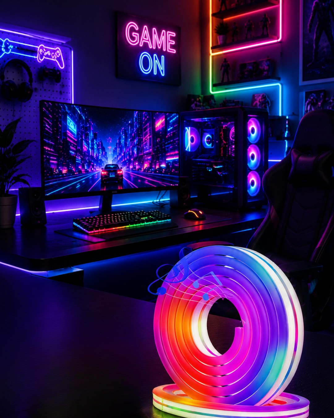 Uygulama Kontrollü RGB Neon Led Şerit Işık 16 Milyon Renk Destekli - Lisinya