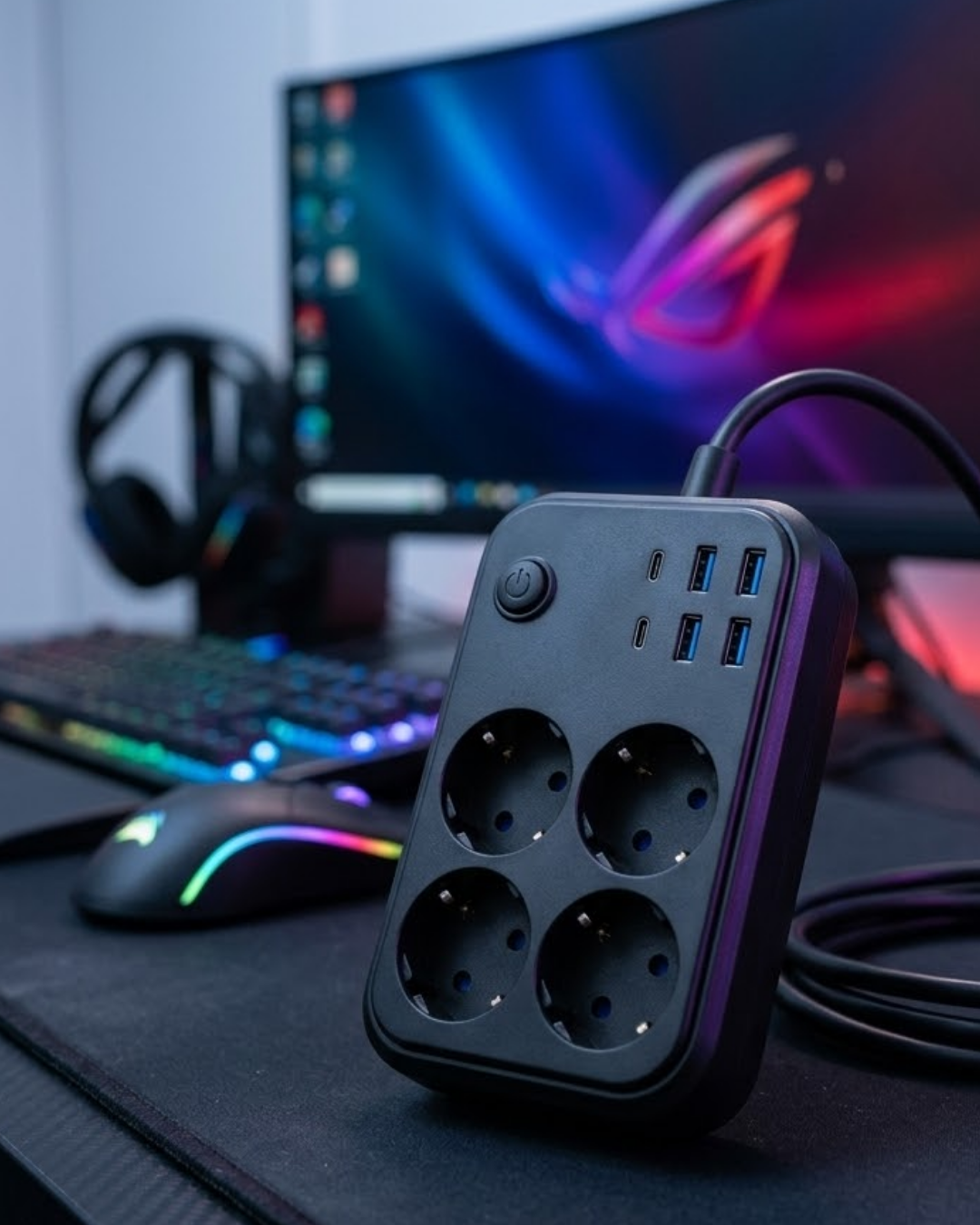 Akım Korumalı Çoklu Priz 4 USB 2 Type C 4 Priz Güvenli ve Hızlı Şarj - Lisinya Akım Korumalı Çoklu Priz 4 USB 2 Type C 4 Priz Güvenli ve Hızlı Şarj - Lisinya