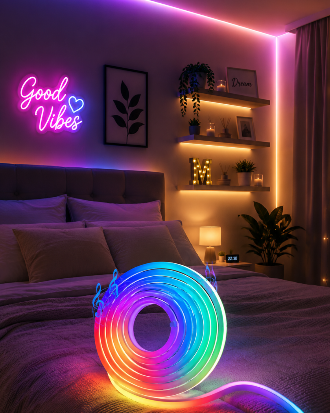 USB Girişli RGB Neon Şerit Led TV Oda Masa Dekor Işığı - Lisinya