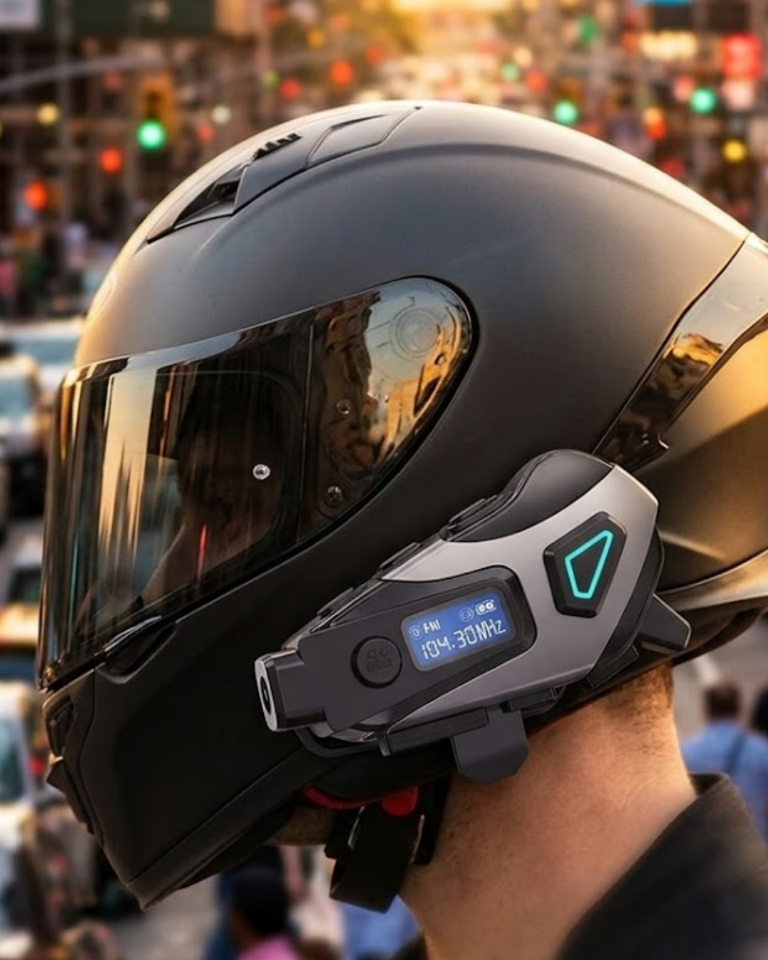 Kask İçi Kablosuz Kulaklık Kamera Fonksiyonlu IPX8 Su Geçirmez ve LED Ekranlı - Lisinya