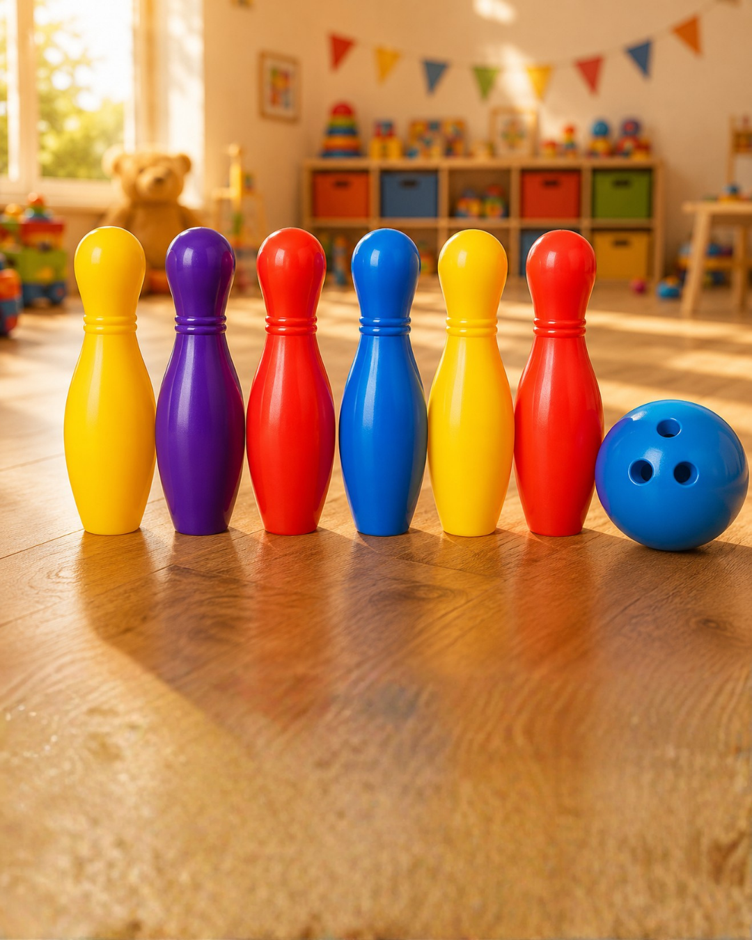 Renkli Bowling Seti Çocuk Aktivite Oyunu Motor Beceri Geliştirici - Lisinya