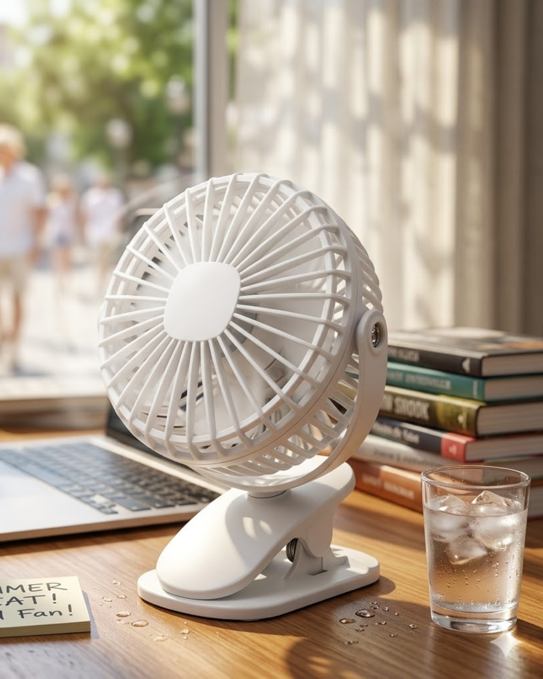 Şarjda ve Fişte Çalışabilen Portatif Mini Fan - Lisinya