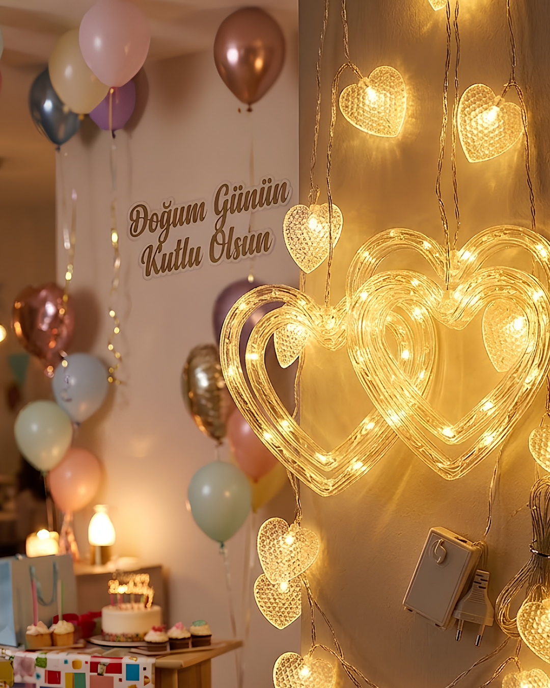 Romantik Kalp LED Işık Neon Görünümlü Dekoratif Oda Lambası - Lisinya Romantik Kalp LED Işık Neon Görünümlü Dekoratif Oda Lambası - Lisinya