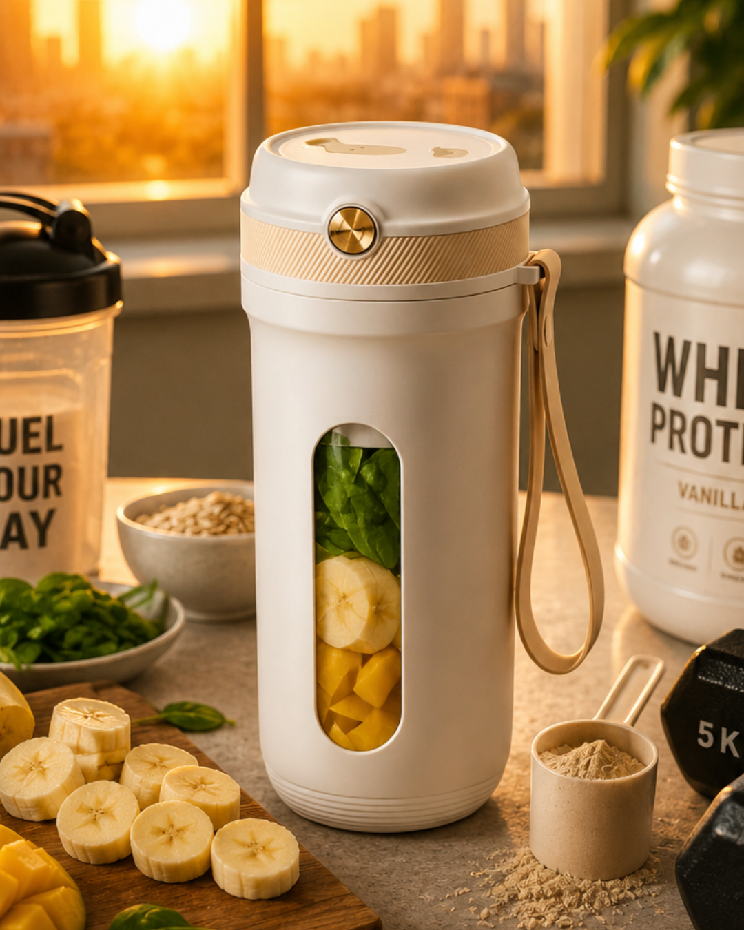 Günlük Kullanıma Uygun Şarjlı Mini Blender Buz Kırabilen Taşınabilir Mikser - Lisinya