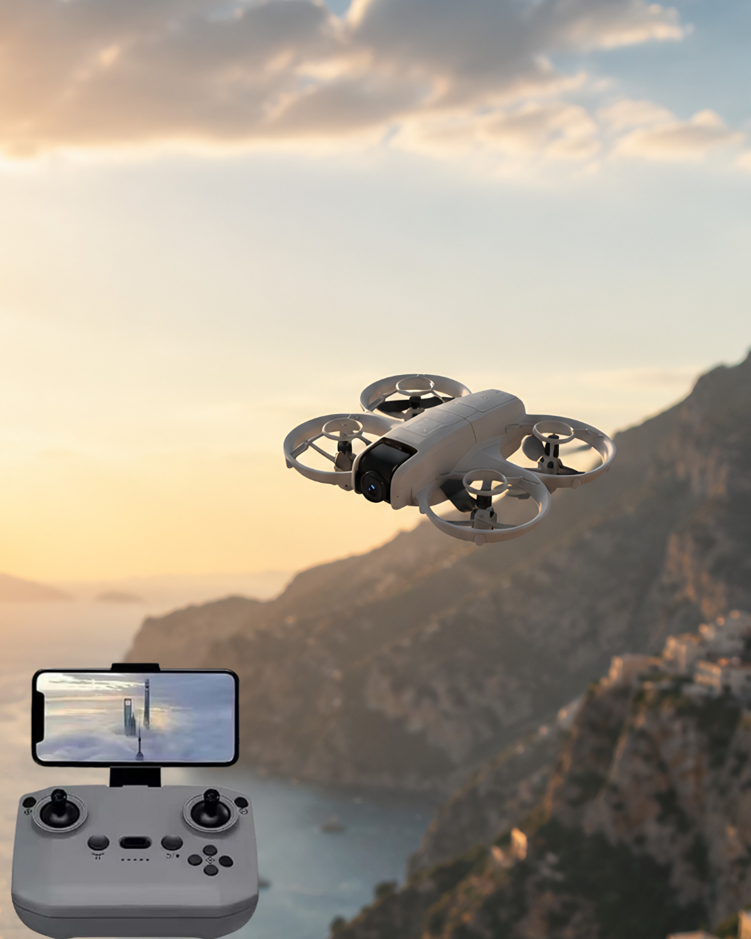 Uzaktan Kumandalı Mini Drone HD Kamera Işıklı Tasarım - Lisinya