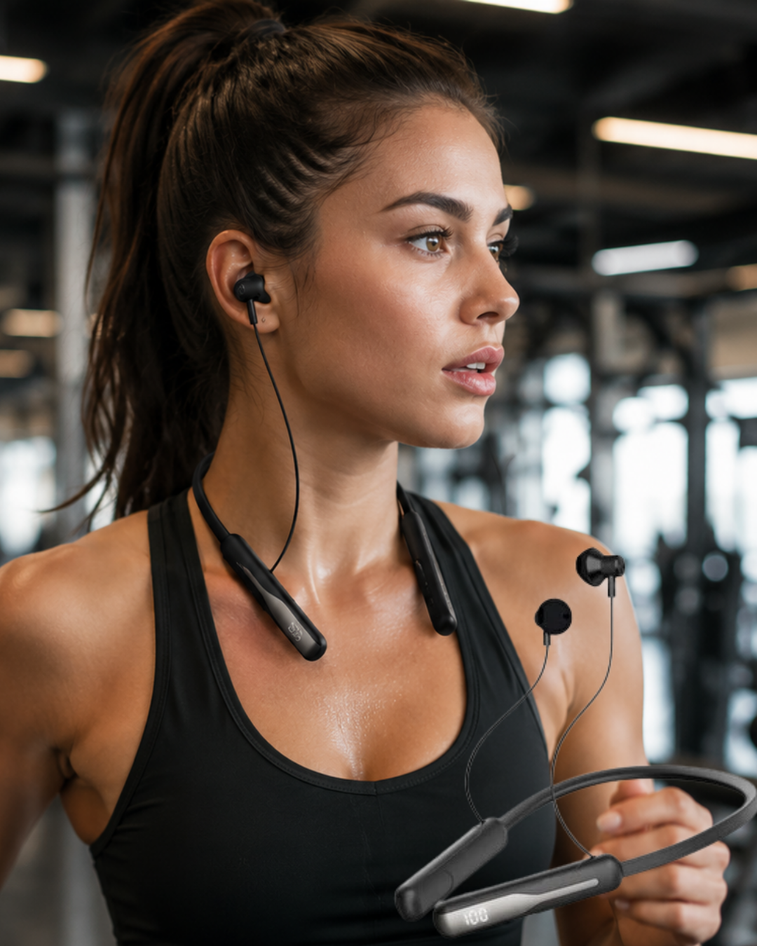 Extra Bass Kablosuz Kulaklık Uzun Bataryalı Neckband Tasarım - Lisinya
