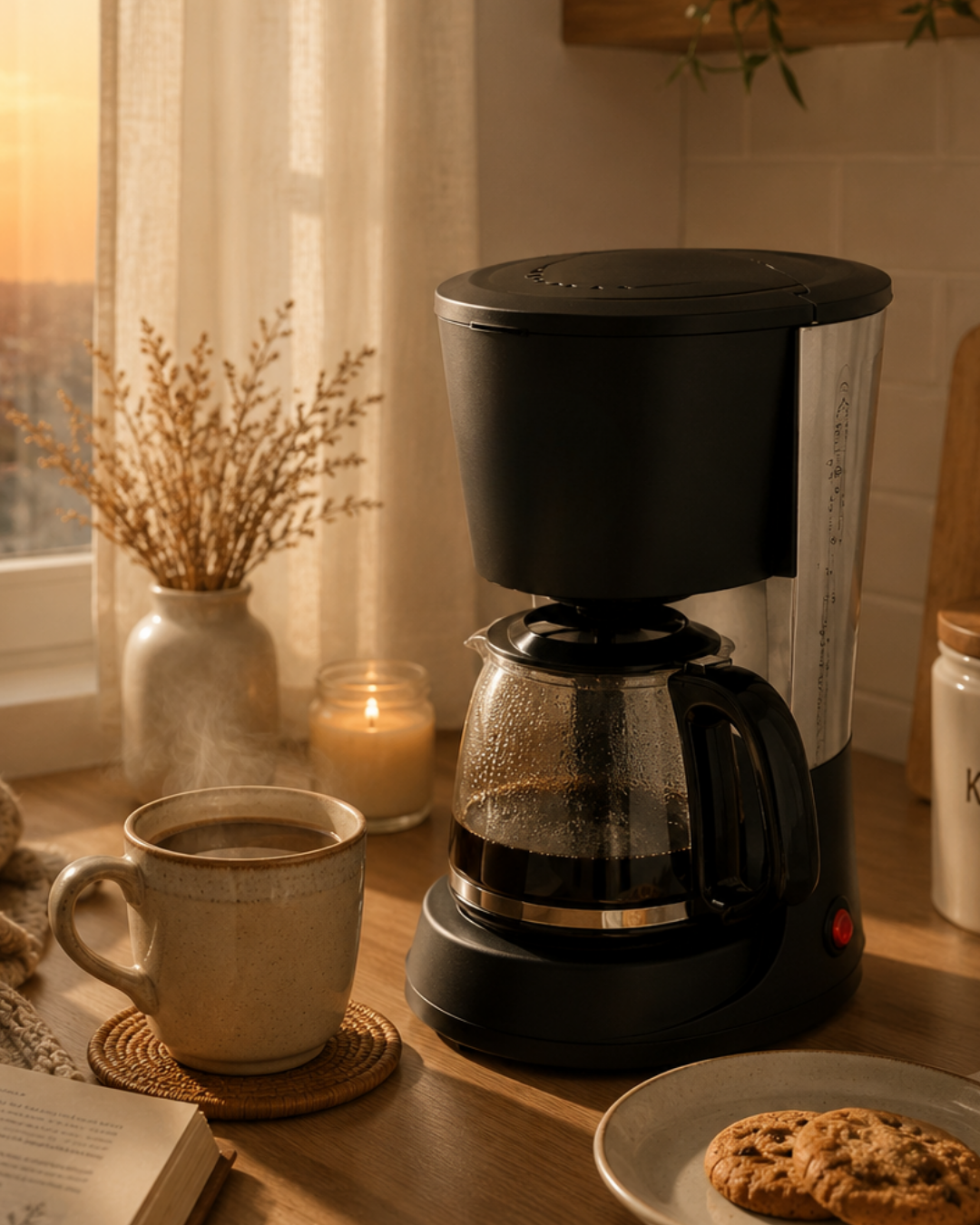 Cam Demlikli Filtre Kahve Makinesi Termostatlı Sıcak Tutma Sistemli - Lisinya Cam Demlikli Filtre Kahve Makinesi Termostatlı Sıcak Tutma Sistemli - Lisinya