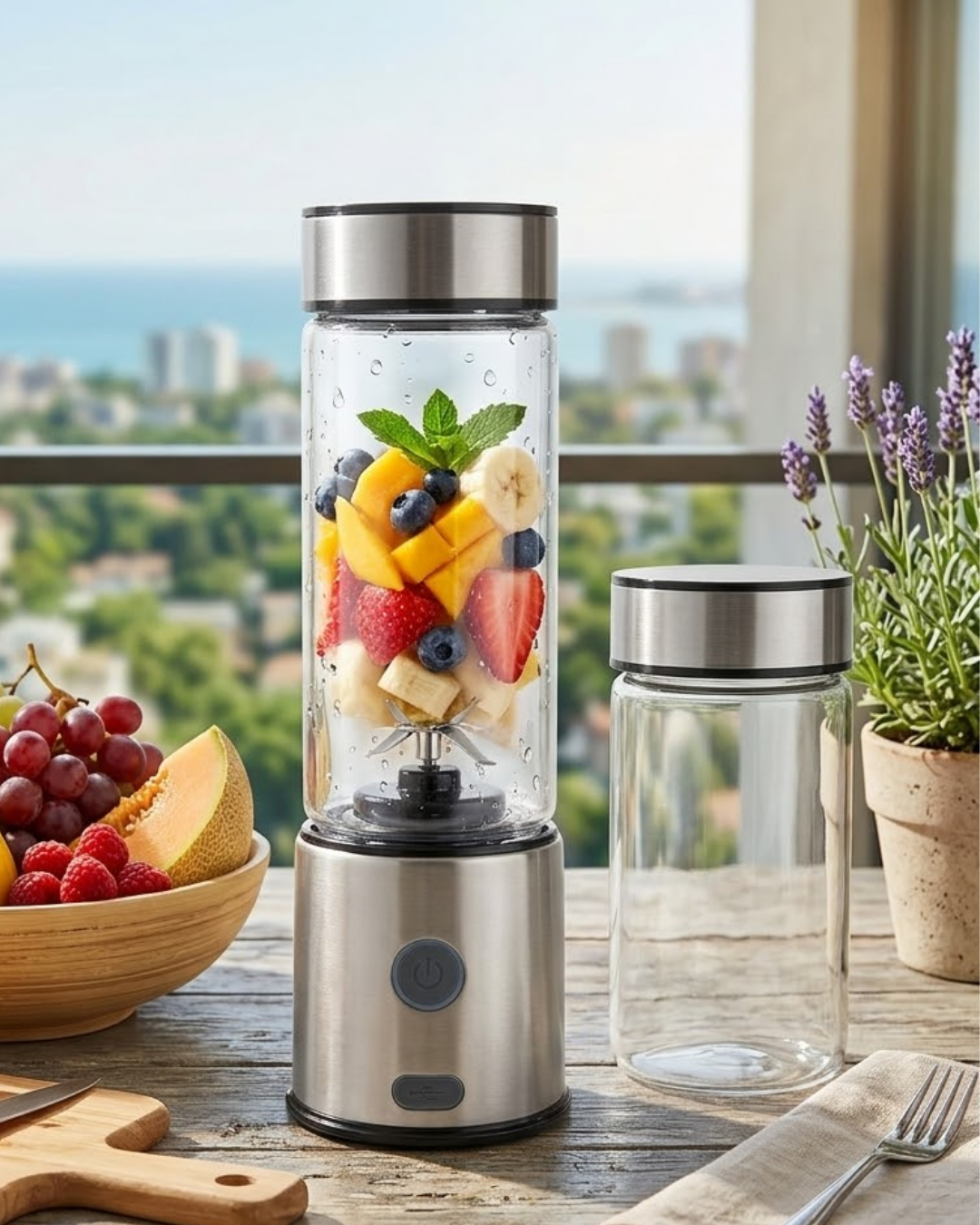 Çift Cam Hazneli Blender 16500 RPM Buz Kırıcı Taşınabilir Blender - Lisinya Çift Cam Hazneli Blender 16500 RPM Buz Kırıcı Taşınabilir Blender - Lisinya