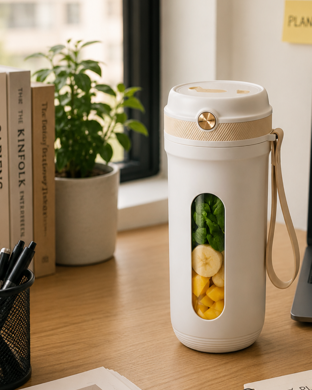 Spor ve Seyahat İçin Taşınabilir Smoothie Blender USB Şarj Destekli - Lisinya
