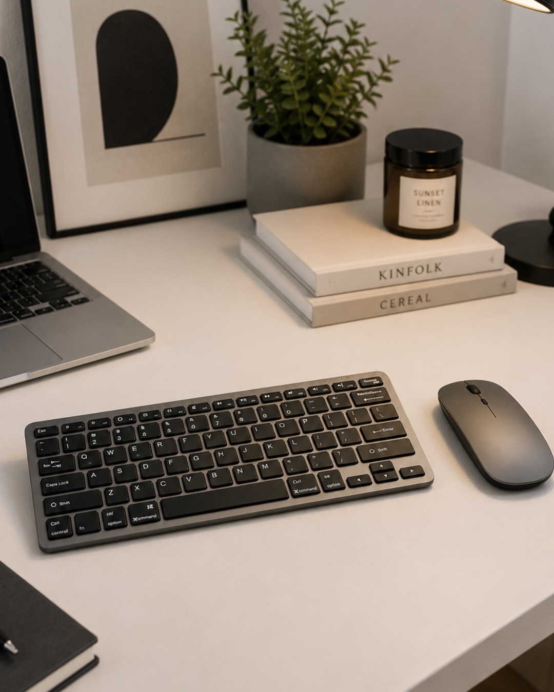 Sessiz Kullanım Sunan Bluetooth Klavye Mouse Seti Çoklu Cihaz Uyumlu - Lisinya Sessiz Kullanım Sunan Bluetooth Klavye Mouse Seti Çoklu Cihaz Uyumlu - Lisinya