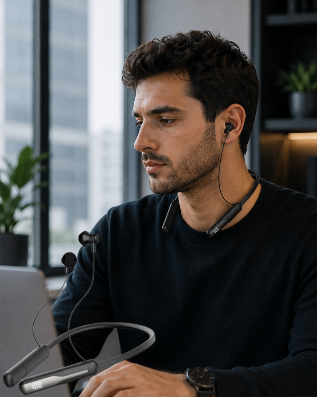 Bluetooth 5.4 Boyun Askılı Kulaklık Manyetik Kulaklıklı Type C Şarjlı - Lisinya Bluetooth 5.4 Boyun Askılı Kulaklık Manyetik Kulaklıklı Type C Şarjlı - Lisinya
