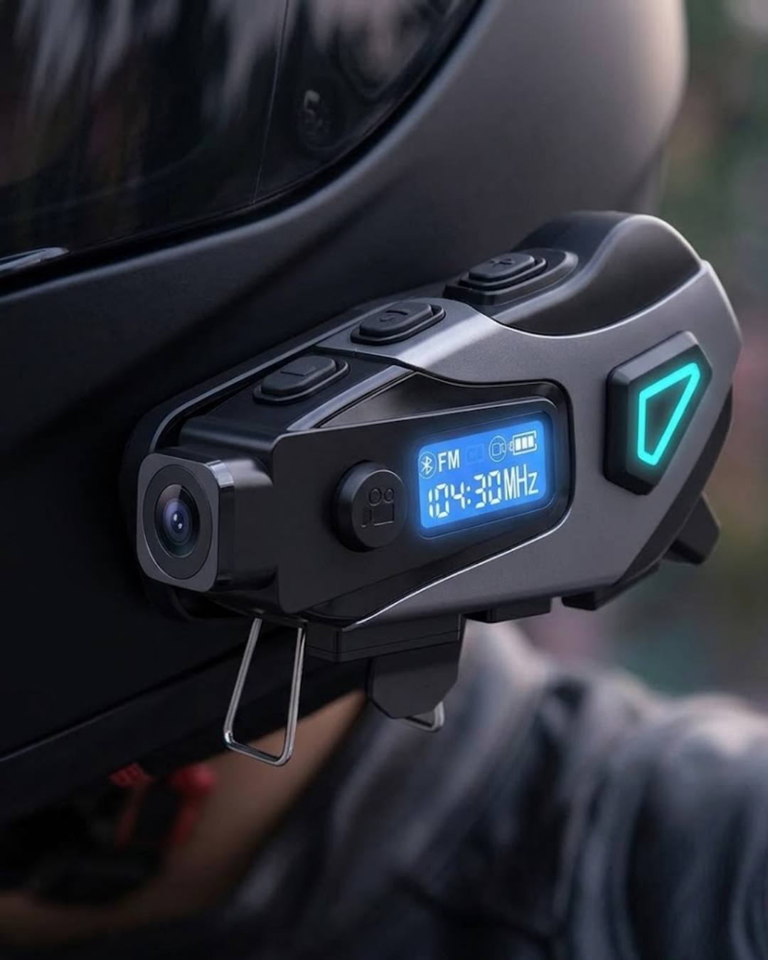 Kask İçi Bluetooth Kulaklık Kamera ve Fener Özellikli Su Geçirmez Dayanıklı Tasarım - Lisinya